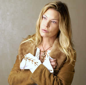 Deborah Kara Unger Contemplative Look Wallpaper