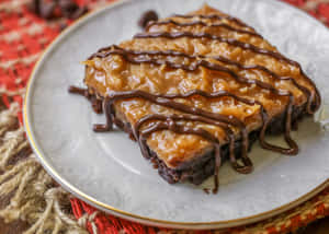 Decadent Caramel Brownie Seduction Wallpaper