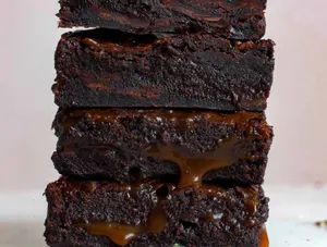 Decadent Caramel Brownie Temptation Wallpaper