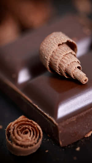 Decadent Chocolate Curl Detail Wallpaper
