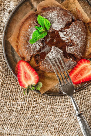 Decadent Chocolate Lava Cake Wallpaper