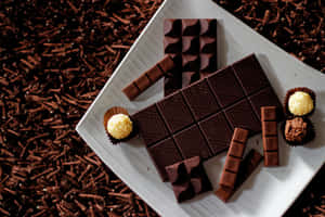 Decadent Dark Chocolate Bar Wallpaper