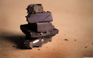 Decadent Dark Chocolate Chunks Wallpaper