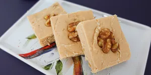 Decadent Penuche Fudge Ready To Be Served Wallpaper
