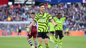 Declan Ricein Action During Match Wallpaper