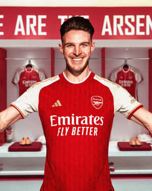 Declan Ricein Arsenal Kit Wallpaper