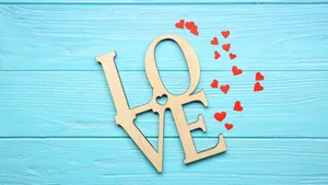 Decorative Word Love Wallpaper