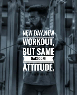 Dedicated Gym Goer Quote Wallpaper