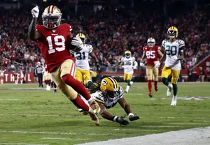 Deebo Samuel Intense Match Wallpaper