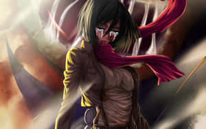 Deep Emotions - Mikasa Ackerman In Tears Wallpaper