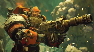Deep_ Rock_ Galactic_ Dwarven_ Gunner Wallpaper