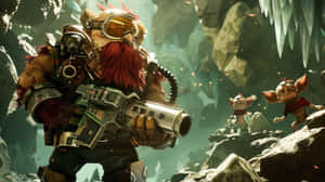 Deep_ Rock_ Galactic_ Dwarves_ In_ Action Wallpaper