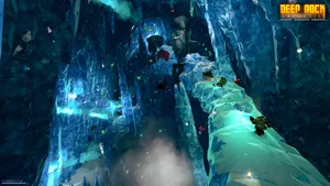 Deep Rock Galactic Icy Cavern Exploration Wallpaper