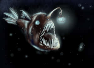 Deep Sea Anglerfish Illustration Wallpaper