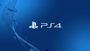 Default Cool Ps4 Logo With Controller Icons Floating Wallpaper