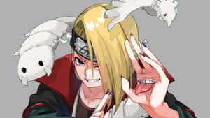 Deidara Of Akatsuki Showing Off His Explosive Art For The Fans. Wallpaper