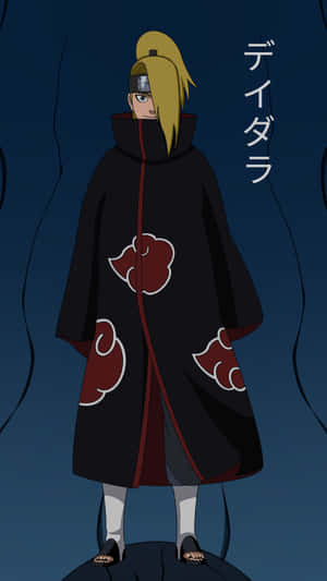 Deidara Standing Blue Phone Wallpaper