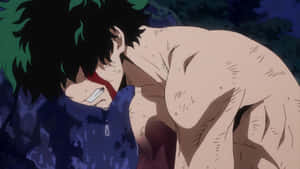 Deku_ Battle_ Worn_and_ Bruised_ Anime Wallpaper