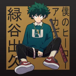 Deku Drip Stylish Anime Character Wallpaper