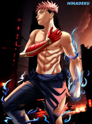 Deku_ Flaming_ Power_ Pose Wallpaper