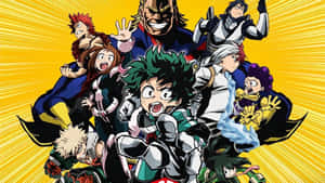 Deku In Midoriya Costume From My Hero Academia Wallpaper