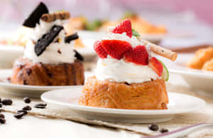 Delectable Assortment Of Cute Desserts Wallpaper