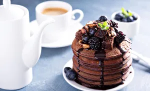 Delectable Chocolate Pancakes Wallpaper