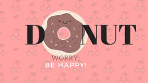 Delectable Cute Donut With Colorful Sprinkles Wallpaper