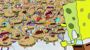 Delectable Krabby Patty From The World Of Spongebob Squarepants Wallpaper