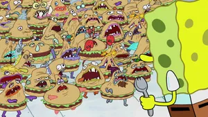 Delectable Krabby Patty From The World Of Spongebob Squarepants Wallpaper