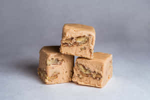 Delectable Penuche Fudge On A Plate Wallpaper