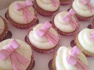 Delectable Pink Cupcakes Wallpaper