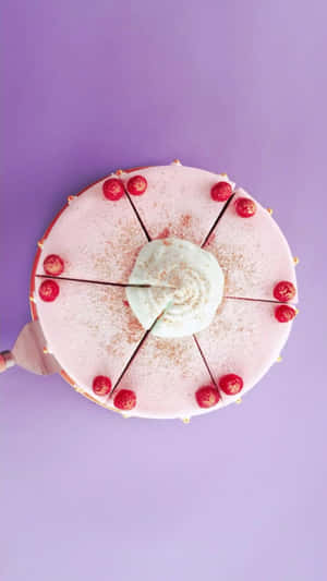 Delectable Red Velvet Cake With Cream Cheese Frosting Wallpaper