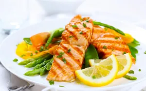 Delectable Salmon Wallpaper