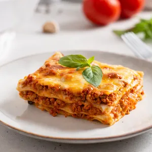 Delectable Slice Of Lasagna Alla Bolognese Wallpaper