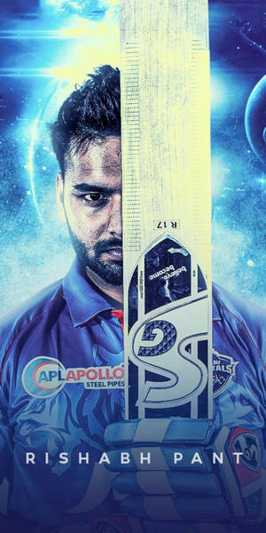 Delhi Capitals Rishabh Half Face Wallpaper