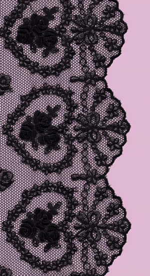 Delicate Black Lace Texture Wallpaper