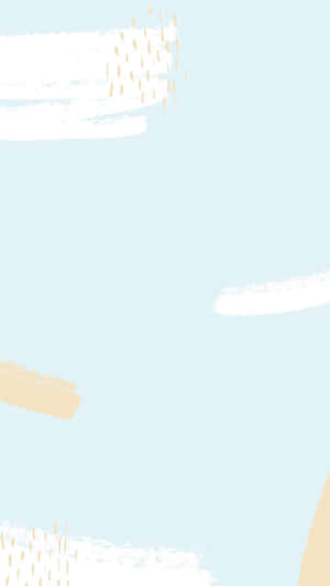 Delicate Brushstrokes In Pastel Blue Minimal Background Wallpaper