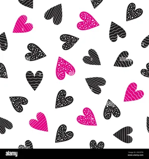 Delicate Geometric Design In Pink, Black And White Wallpaper