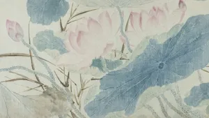 Delicate Lotus Watercolor Art Wallpaper