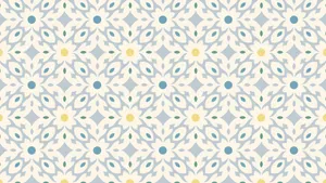 Delicate Oriental Floral Pattern Wallpaper