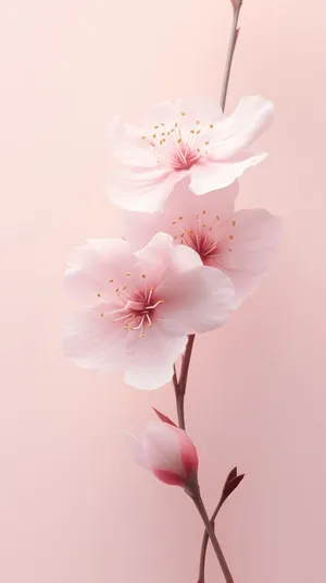 Delicate Pink Cherry Blossoms Wallpaper