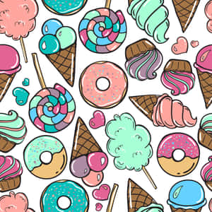 Delicious And Adorable Donut Wallpaper