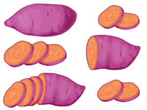 Delicious And Colorful Purple Sweet Potato Wallpaper