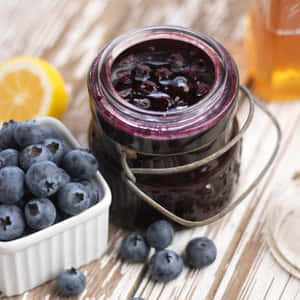 Delicious And Nutritious Homemade Blueberry Jam Wallpaper