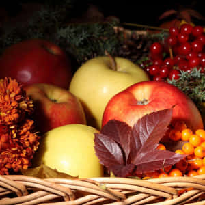 Delicious Autumn Harvest Feast Wallpaper