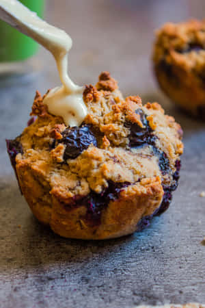 Delicious Blueberry Muffins Wallpaper