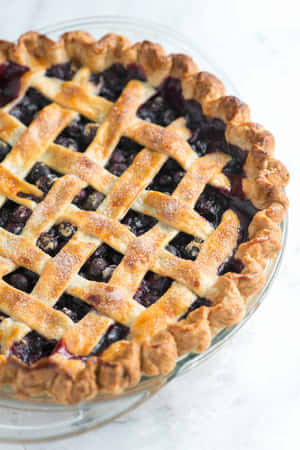 Delicious Blueberry Pie Wallpaper