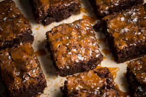 Delicious Caramel Brownie Wallpaper