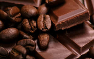 Delicious Dark Brown Chocolate Close-up Wallpaper